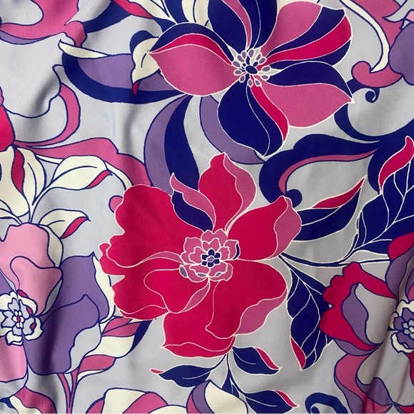 NEW Lysa Plus size 0X "Kylie" swimsuit Floral Keyhole Halter One-Piece Swimsuit - Picture 5 of 10